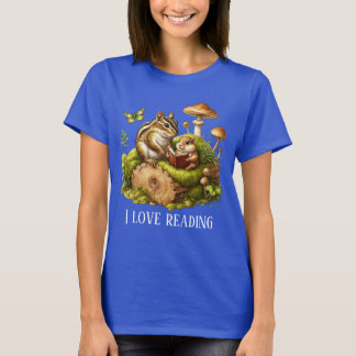 T-shirt Amateurs de livres mignons animaux des bois