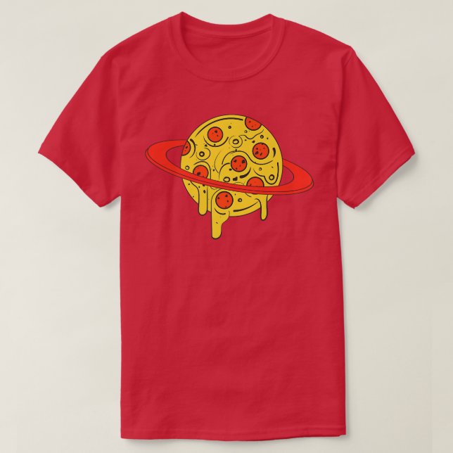 T-shirt Amateurs de pizza spatiale cool, I Love Pizza Plan (Design devant)