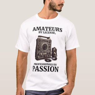 T-shirt Amateurs de radio vintage de jambon par licence
