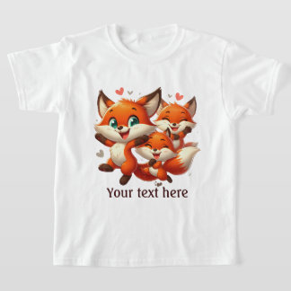T-shirt Amateurs de renard filles mignonnes personnalisabl