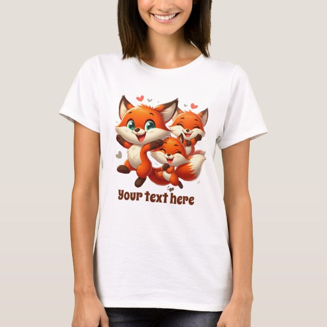 T-shirt Amateurs de renards personnalisables (Devant)