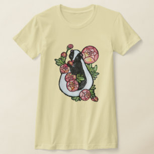 T-shirt Amateurs De Skunk Cute Ranunculus Fleurs Roses