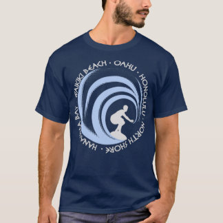 T-shirt Amateurs de surf vintage Fan Beach Oahu