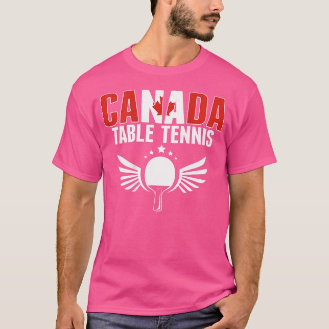 T-shirt Amateurs de tennis de table au Canada - Soutien Pi (Devant)