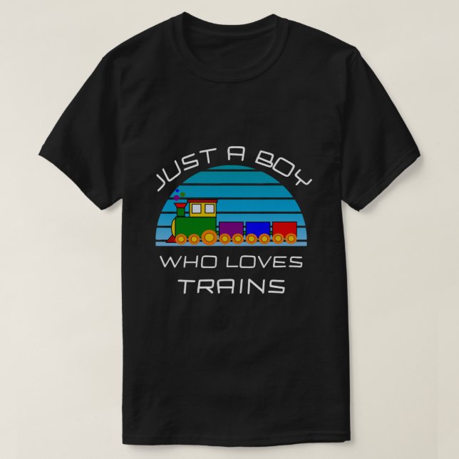 T-shirt Amateurs de train pour les garçons Les bambins Jus (Design devant)