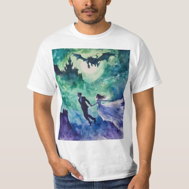 T-shirt Amateurs de vol - Peinture aquarelle (Devant)