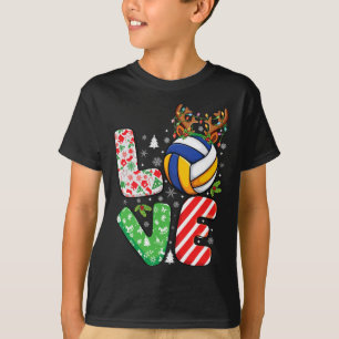 T-shirt Amateurs de volleyball Garçons Filles Enfants Noël