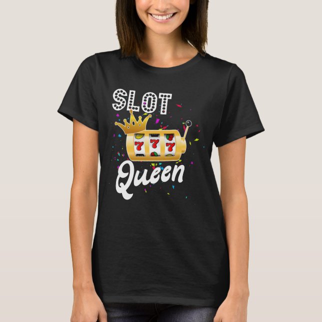 T-shirt Amateurs des Jeux du casino Slot Queen Las Vegas (Devant)