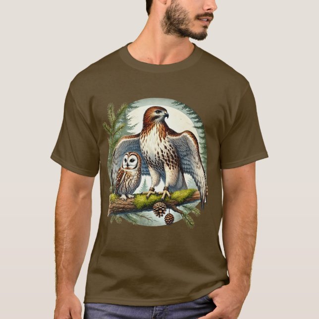 T-shirt Amateurs d'oiseaux cool aigle (Devant)