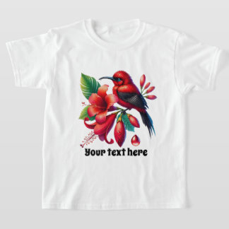 T-shirt Amateurs d'oiseaux filles mignonnes personnalisabl