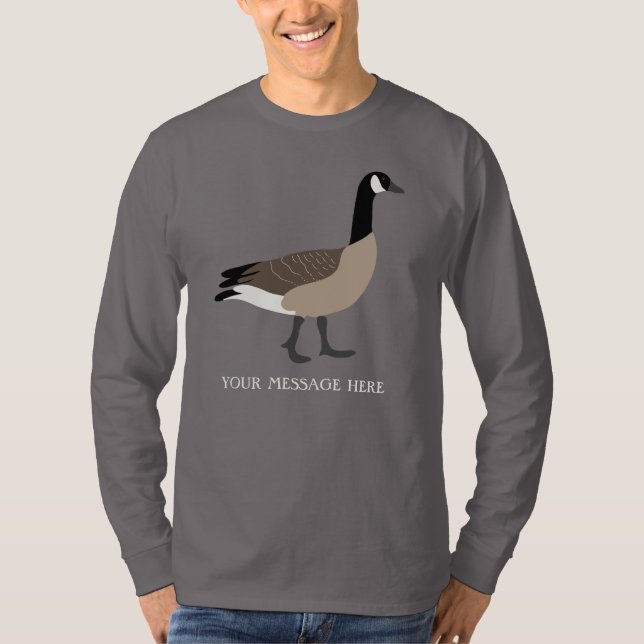 T-shirt Amateurs d'oiseaux Illustration de l'oie du Canada (Devant)