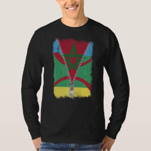 T-shirt Amazigh Maroc Drapeau Héritage Nord-Africain