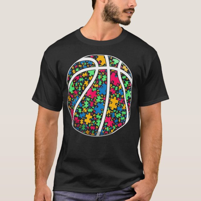 T-shirt Amazing Basketball Autism Sport Autism Awareness K (Devant)