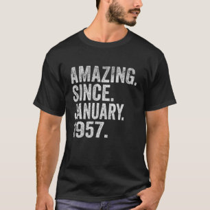 T-shirt Amazing Since January 1957 66 Years Old 66th Birth