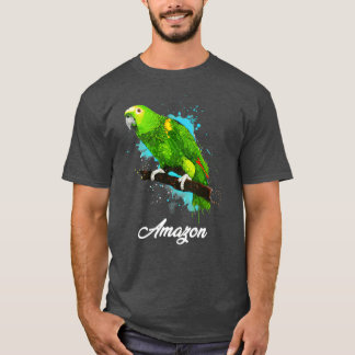 T-shirt Amazon Parrot In Watercolor