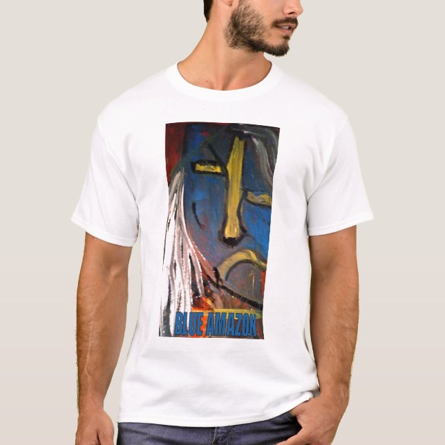 T-SHIRT AMAZONE BLEUE (Devant)