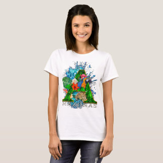 T-shirt Amazone faune et ait fleuri
