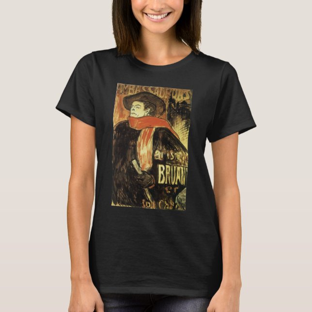 T-shirt Ambassadeurs, Aristide Bruant par Toulouse Lautrec (Devant)