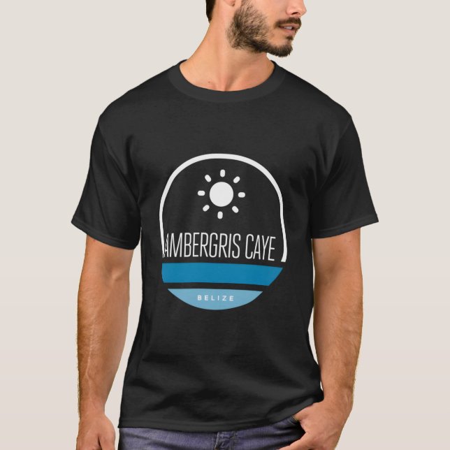 T-shirt Ambergris Caye Belize Beach Graphic (Devant)