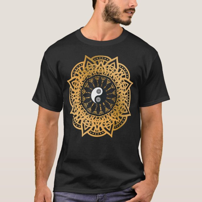 T-shirt Ambiance classique Lotus Fleur Mandala Yoga Médita (Devant)