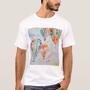 T-shirt Ambiance colorée du ballon à air chaud Aquarelle