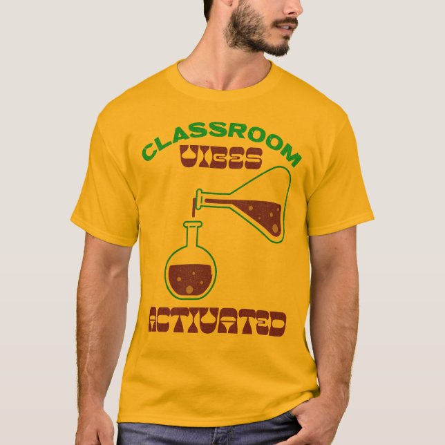 T-shirt Ambiance de classe activée Enseignant de classe (Devant)