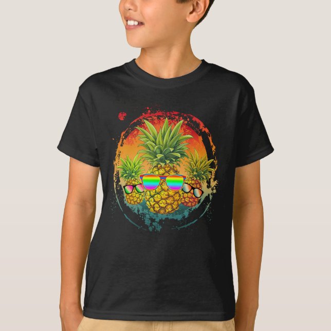 T-shirt Ambiance d'été drôle à l'ananas (Devant)