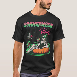 T-shirt Ambiance drôle de Summerween Citrouille Vacances S
