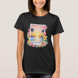 T-shirt Ambiance estivale Plage de coucher de soleil Vacan
