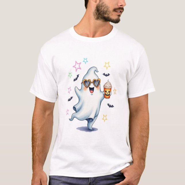 T-shirt Ambiance Fantôme Halloween Cool (Devant)