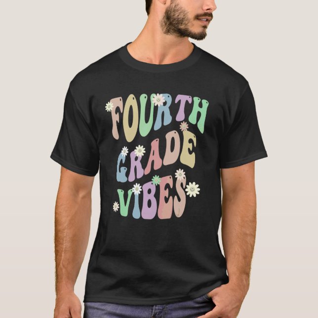 T-shirt Ambiance Groovy 4e année Professeur d'école Quatri (Devant)