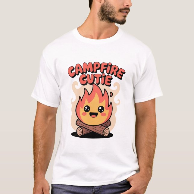 T-shirt Ambiance Joyeuse de Feu de Camp Drôle de Camping (Devant)