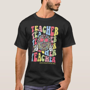 T-shirt Ambiance maternelle groovy Rétro visage Enseignant