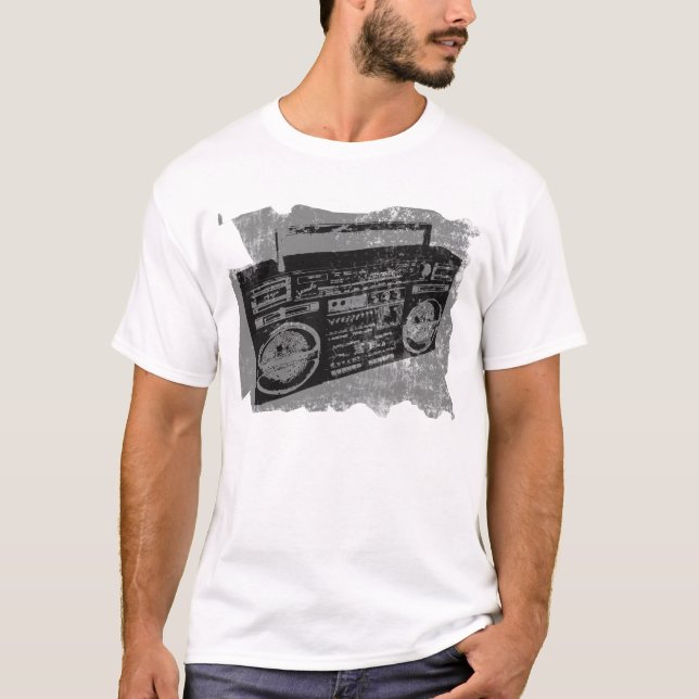 T-SHIRT AMBIANCE RÉTRO 80'S 90'S BOOM BOX (Devant)