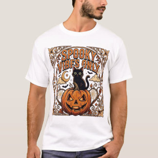T-shirt Ambiance Surnaturelle Uniquement - Chat Noir Vinta