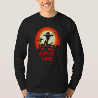 T-shirt Ambiance Zombie Cimetière au Clair de Lune Enfant