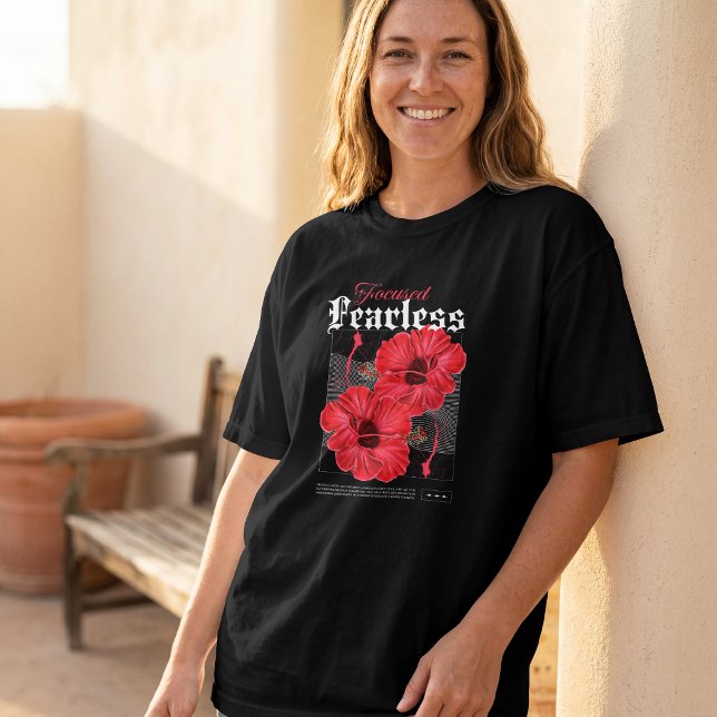 T-shirt Ambition Ciblée Motivation Florale (Créateur téléchargé)