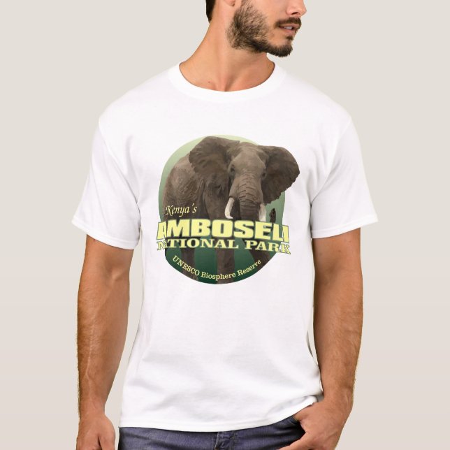 T-shirt Amboseli NP (Eléphant africain) WT (Devant)