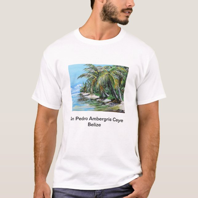 T-shirt Ambre gris Caye Belize de San Pedro (Devant)