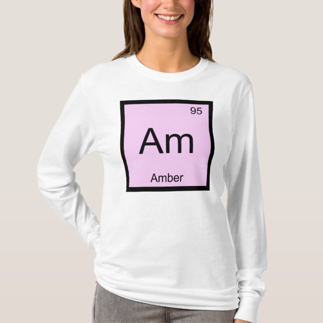 T-shirt Ambre Nom Chimie Élément Tableau Périodique (Devant)