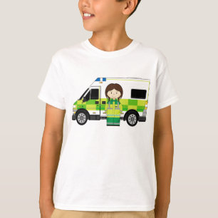 T-shirt Ambulance de bande dessinée et EMT
