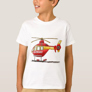 T-shirt Ambulance Médicale d'hélicoptère de délivrance de