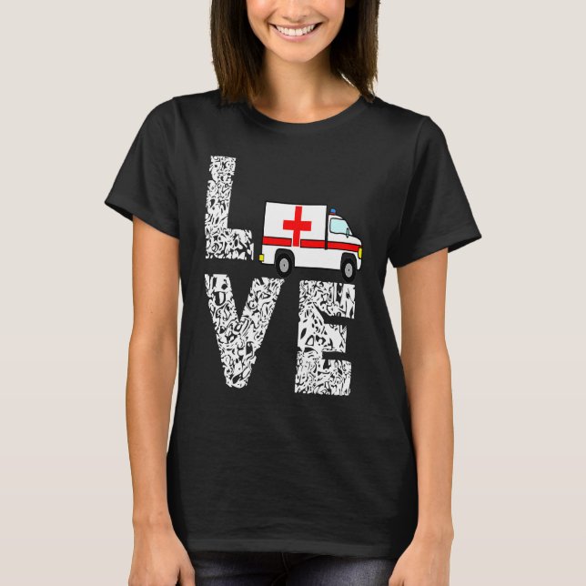 T-shirt Ambulance service d'urgence secourt aide ambulance (Devant)