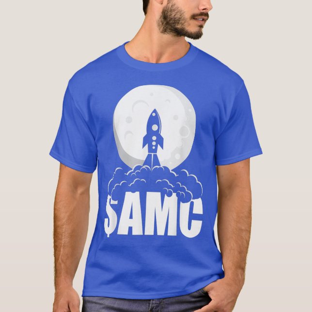 T-shirt AMC Funny Stock Rocket Stonk Trading Mans (Devant)