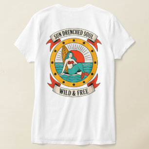 T-shirt Âme de Sirène Baignée de Soleil Art Océanique Sa