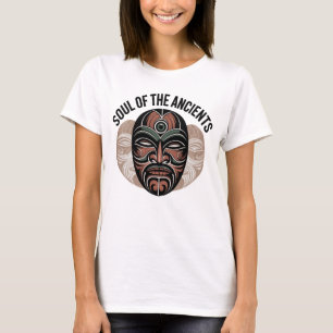 T-shirt Âme des Anciens - Design de Masque Tribal