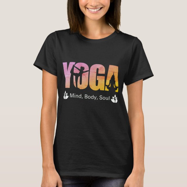 T-shirt âme du corps mental yoga (Devant)