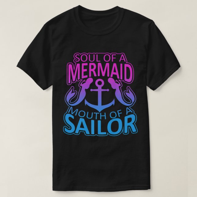 T-shirt Âme D'Une Bouche De Sirène D'Un Graphique De Voili (Design devant)