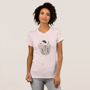 T-shirt Âme Fleur Sauvage – Restez Sauvage Ligne Art Flora