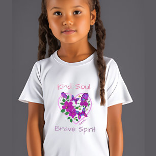 T-Shirt Âme gentille esprit courageux fleur sauvage libre